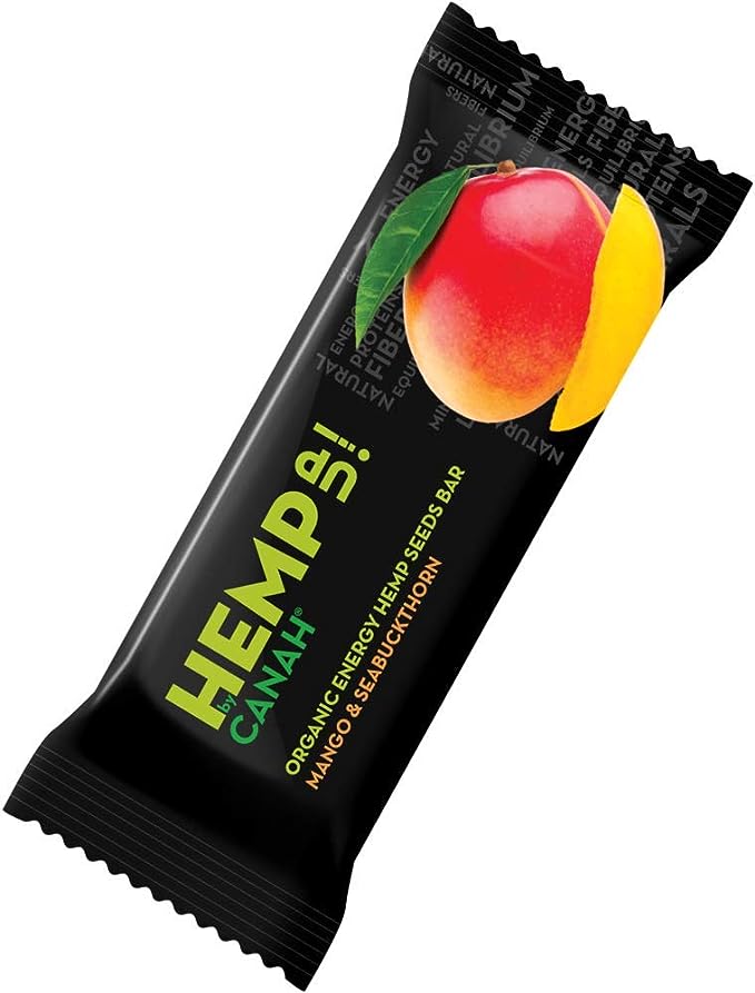 Canah Organic Hemp Up Energy Seed Bar | Mango/ Seabuck Thorn 48 g - Premium Energy Bar from Peacock & Sons - Just $3.50! Shop now at Peacock & Sons
