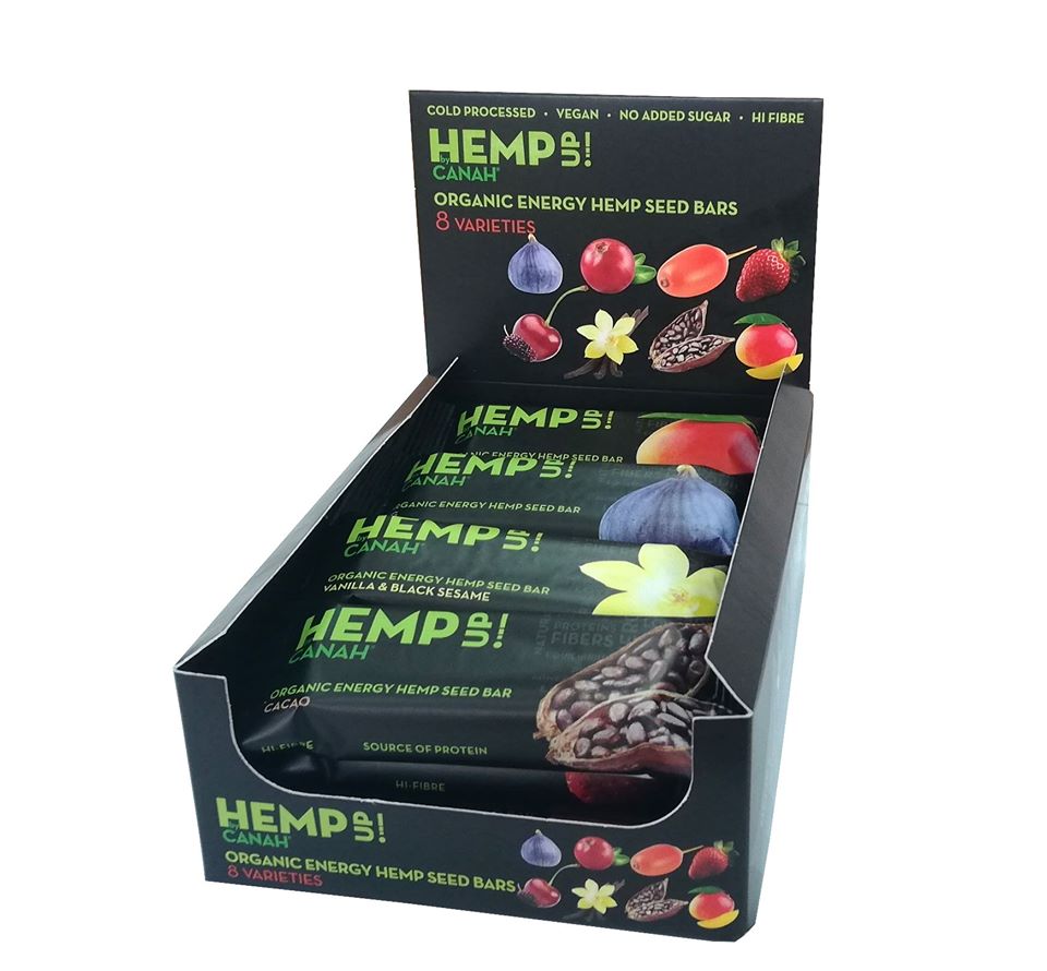 Canah Organic Hemp Up Energy Seed Bar 12 pieces | Mixed Flavors 48 g - Premium Energy Bar from Peacock & Sons - Just $3.50! Shop now at Peacock & Sons
