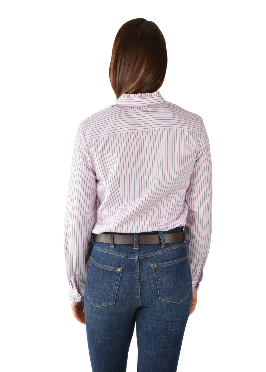 Thomas Cook Collette Frill Stripe Shirt Womens - Premium Women's Shirts from Peacock & Sons - Just $144.95! Shop now at Peacock & Sons