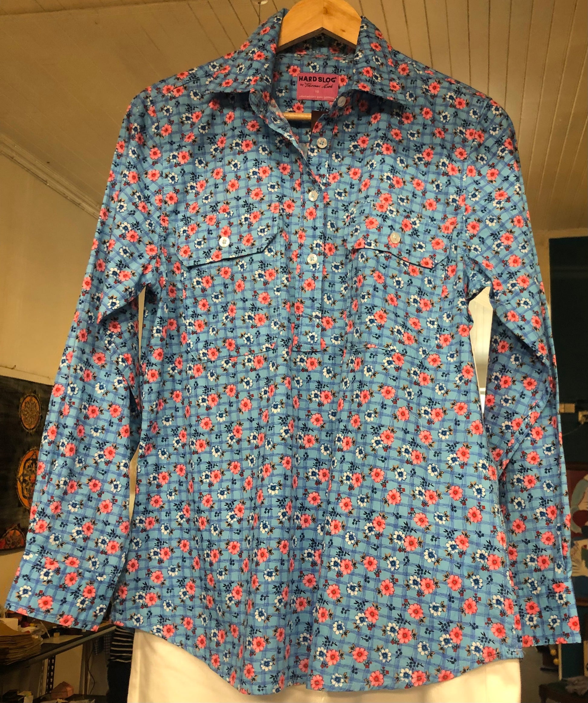 HARD SLOG WMNS BECKI H/PLKT LS SHIRT - Premium  from Peacock & Sons - Just $50! Shop now at Peacock & Sons