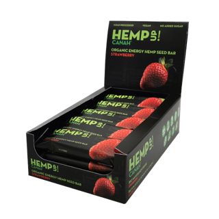 Canah Organic Hemp Up Energy Seed Bar 12 pieces | Strawberry 48 g - Premium Energy Bar from Peacock & Sons - Just $3.50! Shop now at Peacock & Sons