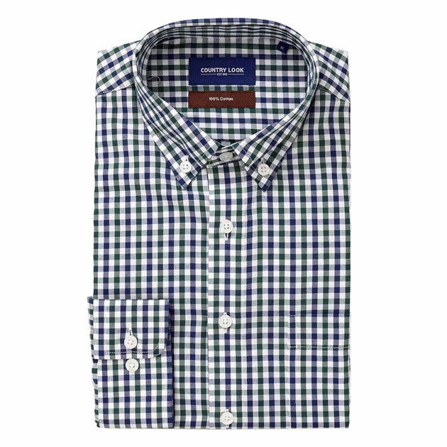 Country Look Long Sleeve GALWAY SHIRT FYP116 Green - Premium Shirts from Peacock & Sons - Just $105! Shop now at Peacock & Sons