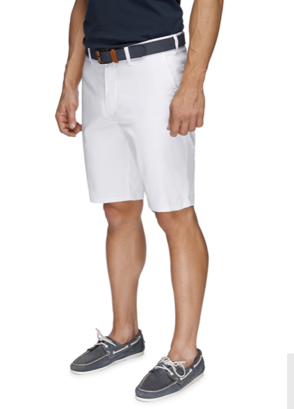 City Club Valley Rise FLP024 White Short - Premium Shorts from City Club - Just $75! Shop now at Peacock & Sons