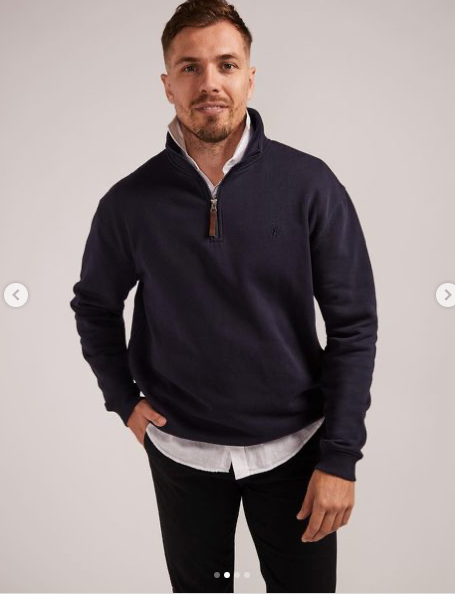 City Club Quarter Zip Stirling Oversize Sweat - Premium Sweatshirts from City Club - Just $115! Shop now at Peacock & Sons